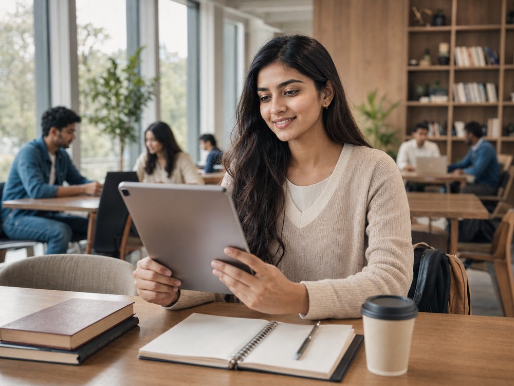 A student who secured a scholarship